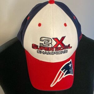 NFL New England Patriots 3X Super Bowl Champion Baseball Cap